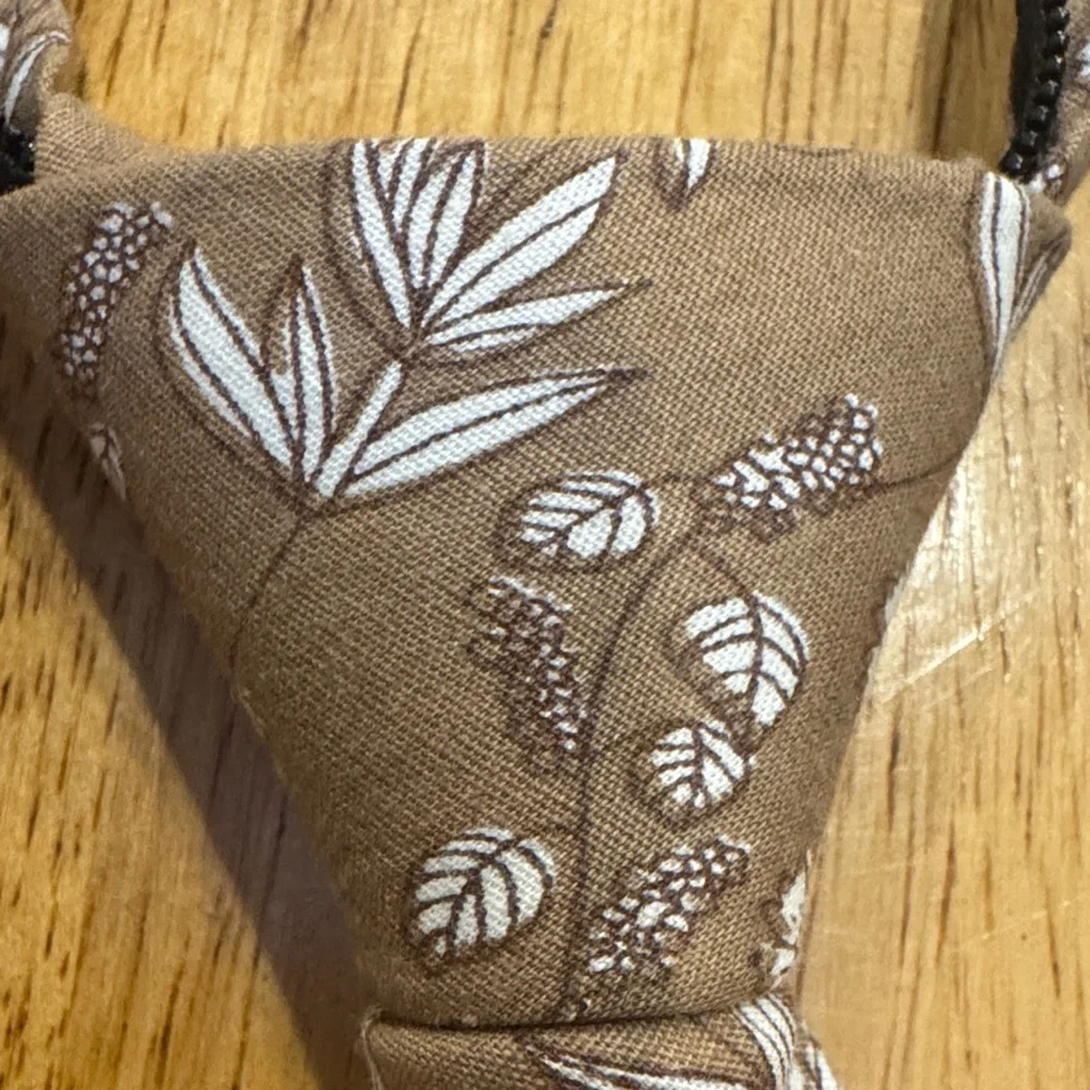Floral Patterned Tan Ties